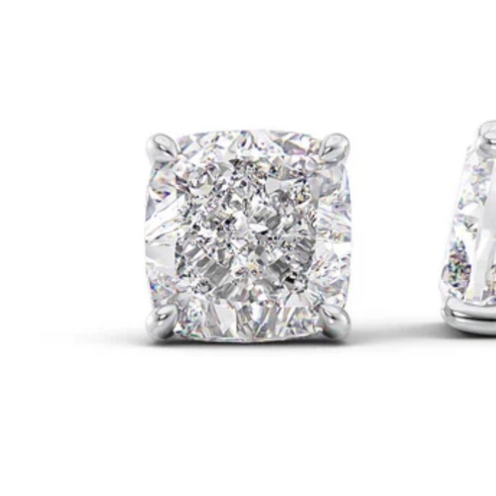 1.5ct Cushion Cut Earrings - Picture 3 of 14